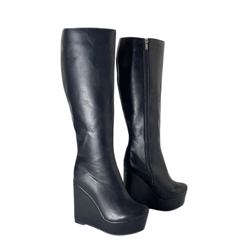 Funki Findz | Boots | Women's Super High Wedge Heeled Boots
