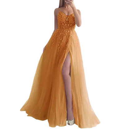 Funki Findz | Dresses | Women's Strappy Full Length Ball Dress