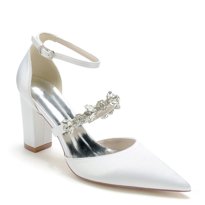 Funki Findz | Shoes | Women's Chic Crystal Satin Wedding Shoe