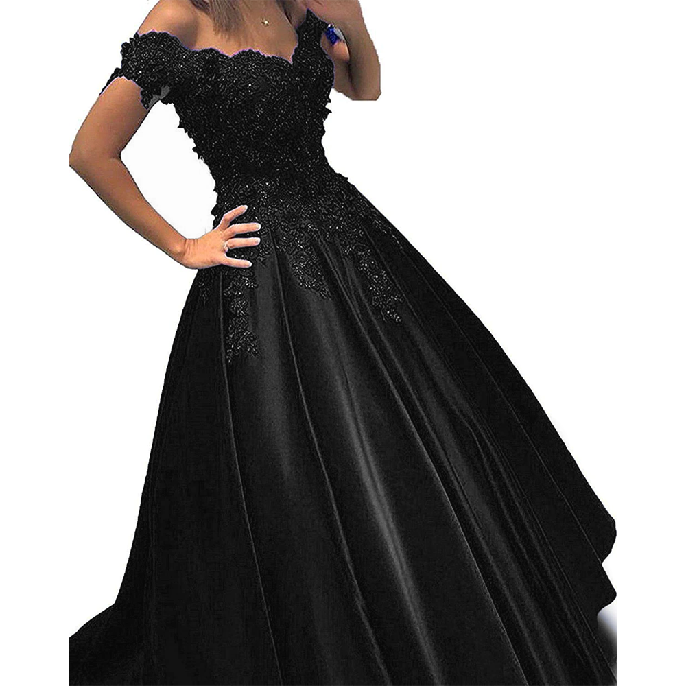 Funki Findz | Dresses | Women's Elegant Long Satin Ball Gown