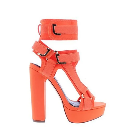 Funki Findz | Shoes | Women's Chunky Heel Strappy Sandals