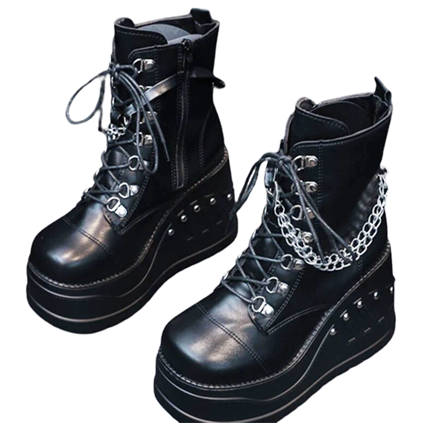 Funki Findz | Boots | Women's Gothic Punk Platform Ankle Boots