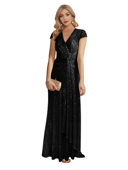 Funki Findz | Dresses | Women's Elegant Long Sequin Dress