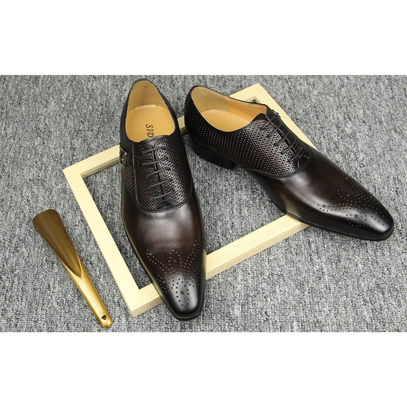 Funki Findz | Shoes | Men's Luxury Leather Brogue Dress Shoe