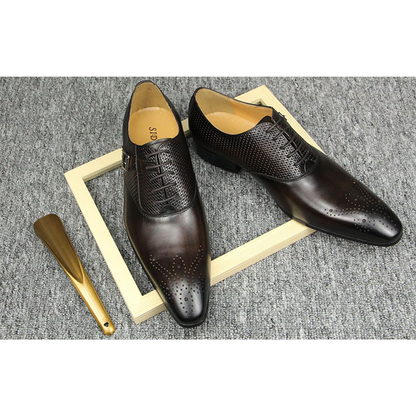 Funki Findz | Shoes | Men's Luxury Leather Brogue Dress Shoe