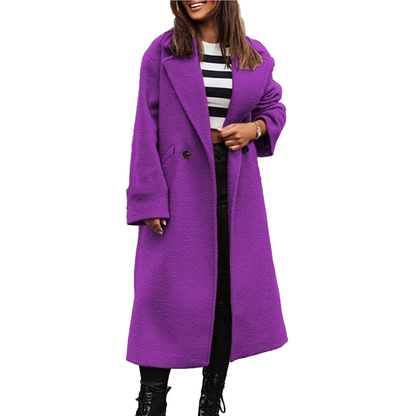 Funki Findz | Jackets | Women's Long Suit Collar Woolen Overcoat