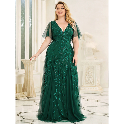 Funki Findz | Dresses | Women's Long Sequin Lace Formal Dress