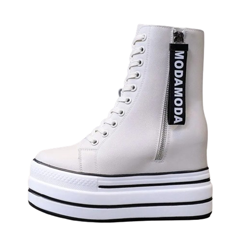 Funki Findz | Boots | Women's Platform Zip Ankle Boot Sneakers