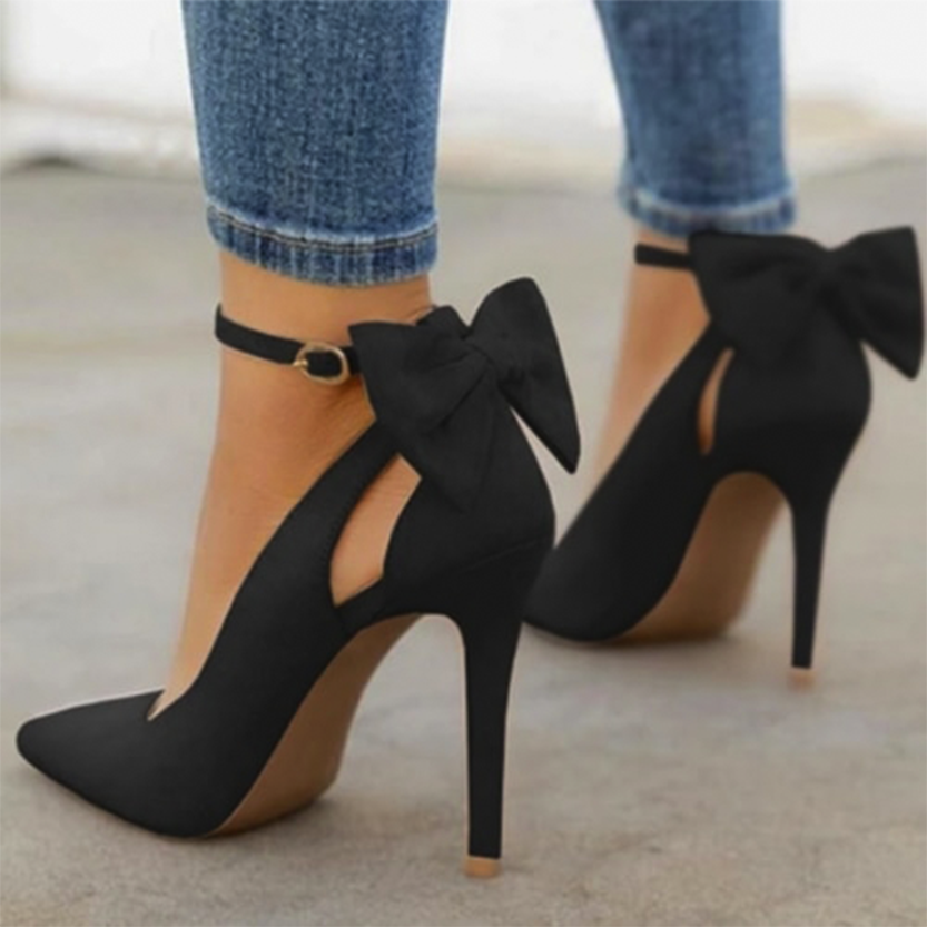 Funki Findz | Shoes | Women's Suede Bow Knot Stilettos