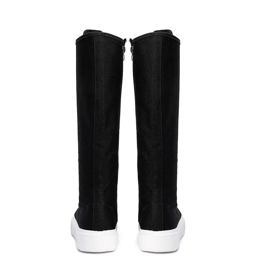 Funki Findz | Boots | Women's Over Knee Lace Up Canvas Boots