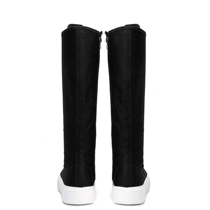 Funki Findz | Boots | Women's Over Knee Lace Up Canvas Boots