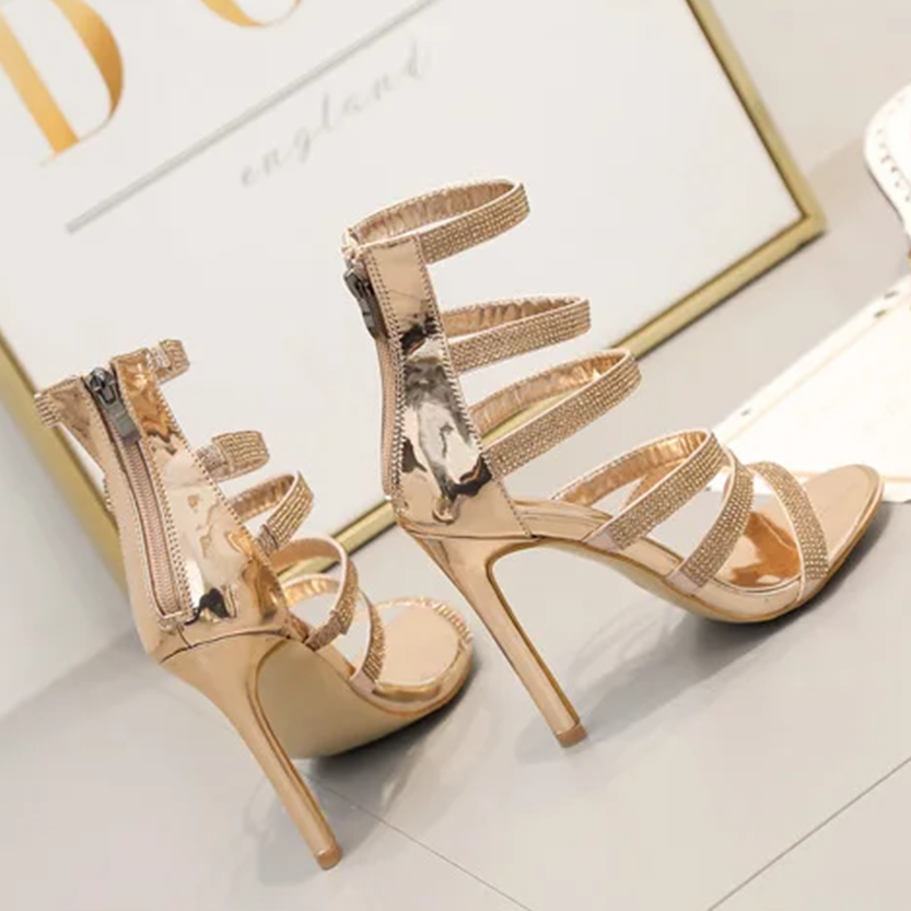 Funki Findz | Shoes | Women's Mid-calf Bling Gladiator Sandals