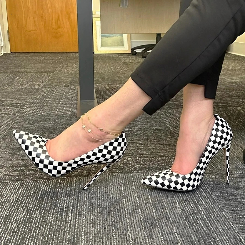 Funki Findz | Shoes | Women's Colored Checkered High Heels