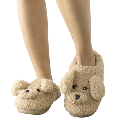 Funki Findz | Shoes | Women's Fluffy Cartoon Dog Fur Slippers
