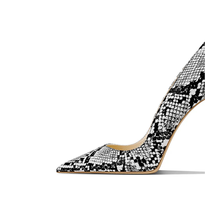 Funki Findz | Shoes | Women's Snake Skin Pattern High Stilettos