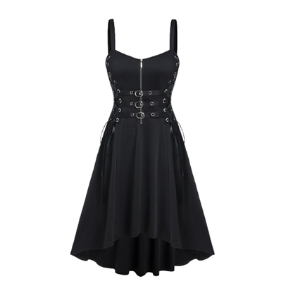 Funki Findz | Dresses | Women's Gothic Punk Strappy Midi Dress