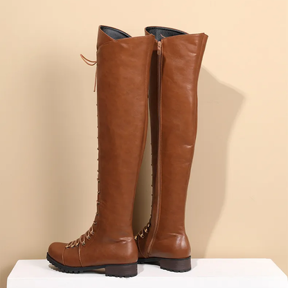 Funki Findz | Boots | Women's Leather Fleece Lace Up Boots