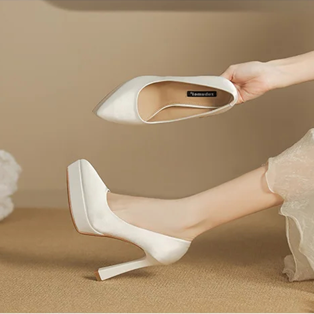Funki Findz | Shoes | Women's Elegant Satin High Heel Pumps