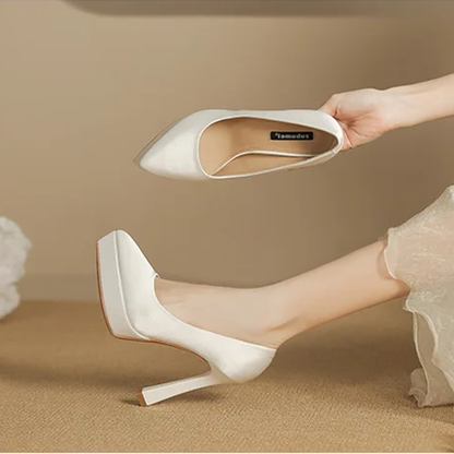 Funki Findz | Shoes | Women's Elegant Satin High Heel Pumps