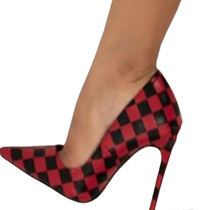 Funki Findz | Shoes | Women's Red Black Checkered Stilettos