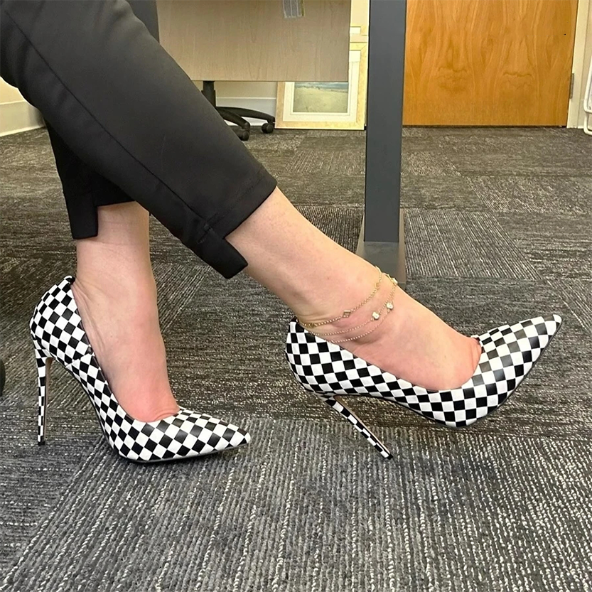 Funki Findz | Shoes | Women's Colored Checkered High Heels