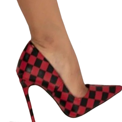 Funki Findz | Shoes | Women's Red Black Checkered Stilettos