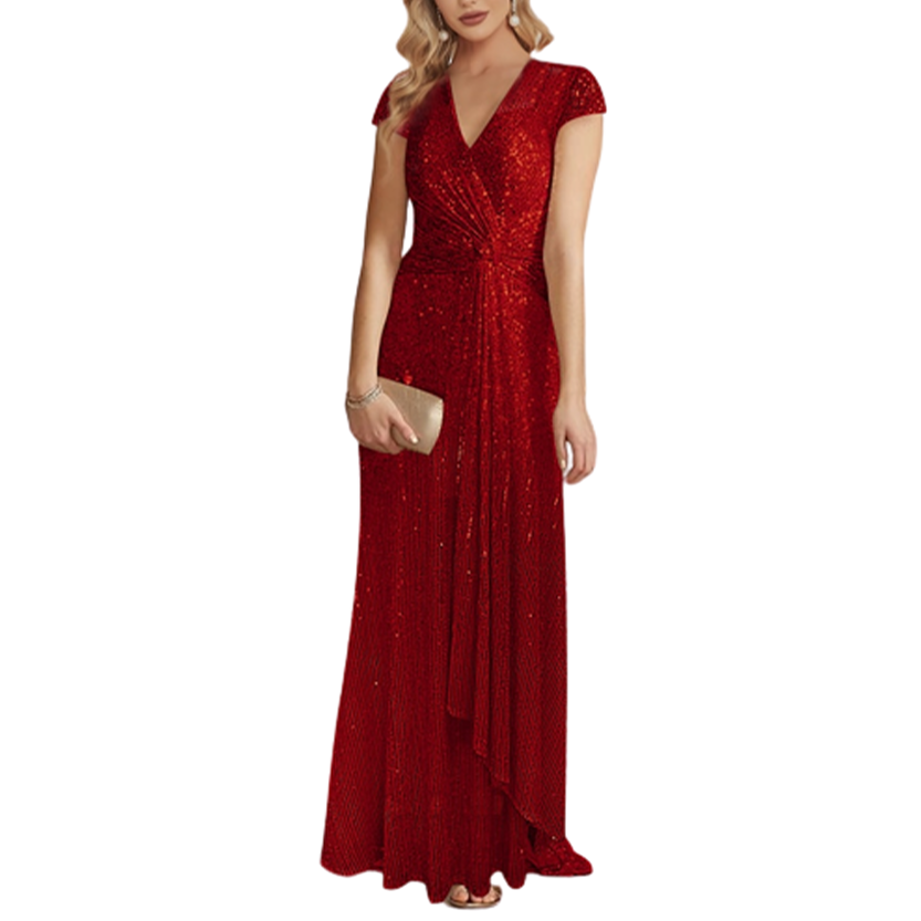 Funki Findz | Dresses | Women's Elegant Long Sequin Dress