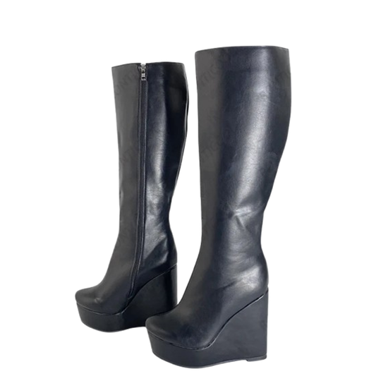Funki Findz | Boots | Women's Super High Wedge Heeled Boots