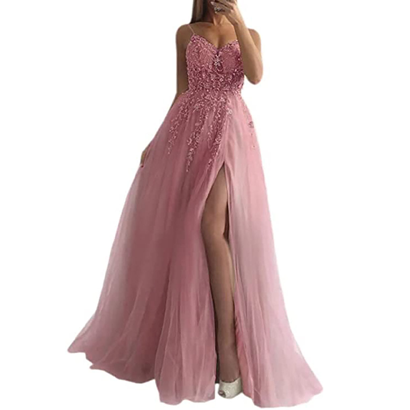 Funki Findz | Dresses | Women's Strappy Full Length Ball Dress