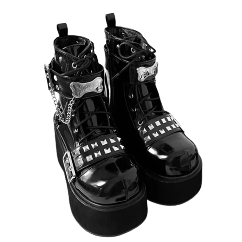 Funki Findz | Boots | Women's Gothic Platform Cosplay Wedges