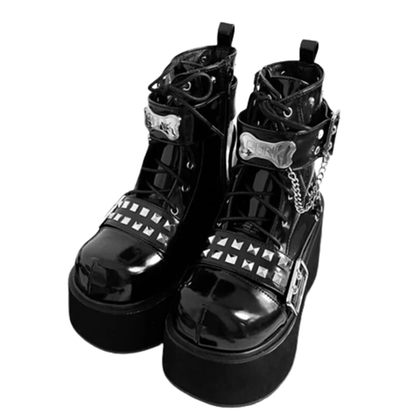 Funki Findz | Boots | Women's Gothic Platform Cosplay Wedges