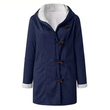 Funki Findz | Jacket | Women's Thick Fleece Hooded Long Coat