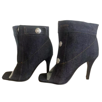 Funki Findz | Shoes | Women's Quirky Denim High Heel Shoes