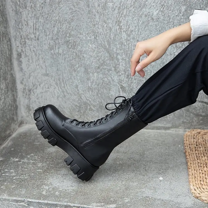 Funki Findz | Boots | Women's Platform Chunky Heel Ankle Boot