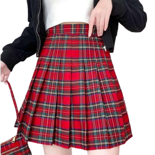 Funki Findz | Skirts | Women's High Waist Punk Pleated Skirt