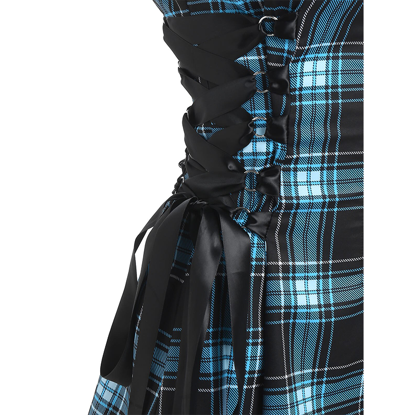 Funki Findz | Dresses | Women's Fairy Grunge Plaid Mini Dress