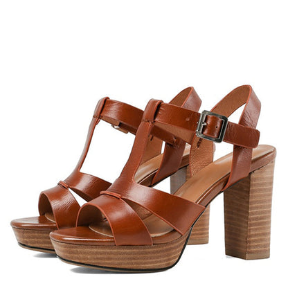 Funki Findz | Shoes | Women's Leather Chunky Platform Sandals