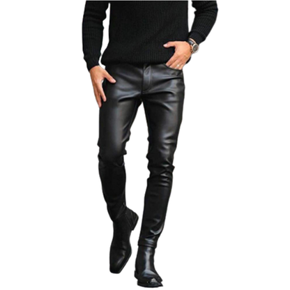 Funki Findz | Pants | Men's Faux Leather Fashion Biker Pants