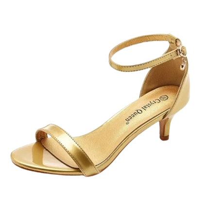 Funki Findz | Shoes | Women's Low Heel Wedding Prom Sandals