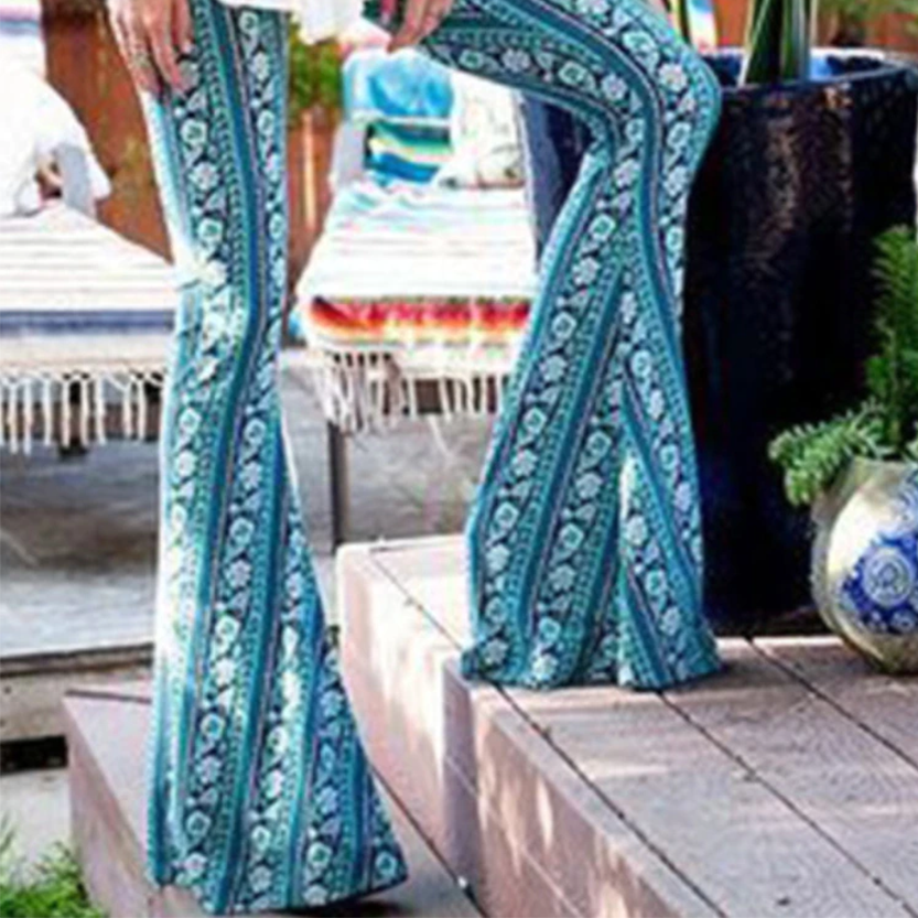 Funki Findz | Pants | Women's Ripple Print Flared Bell Bottoms