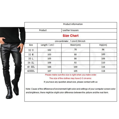 Funki Findz | Pants | Men's Faux Leather Fashion Biker Pants