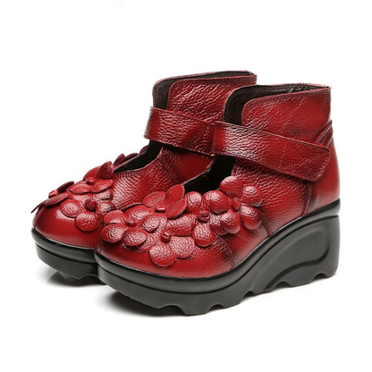 Funki Findz | Boots | Women's Gothic Designer Floral Ankle Boot