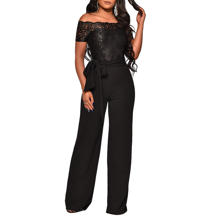 Funki Findz | Pants | Women's Elegant Lace Evening Jumpsuit