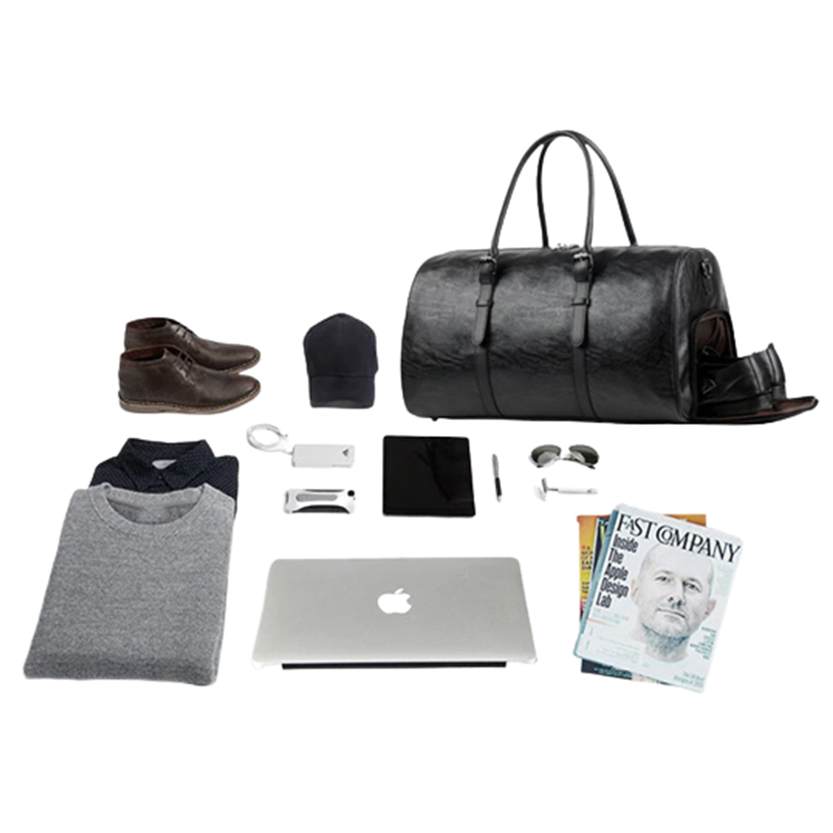 Funki Findz | Bags | Travel Bags | Faux Leather Overnight Bag