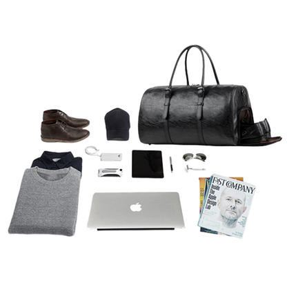 Funki Findz | Bags | Travel Bags | Faux Leather Overnight Bag