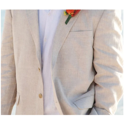 Funki Findz | Suits | Men's 2 Pcs Linen Beach Wedding Suit