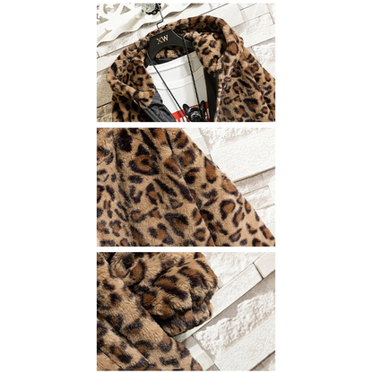 Funki Findz | Jackets | Women's Leopard Print Zip Hoodie Jacket