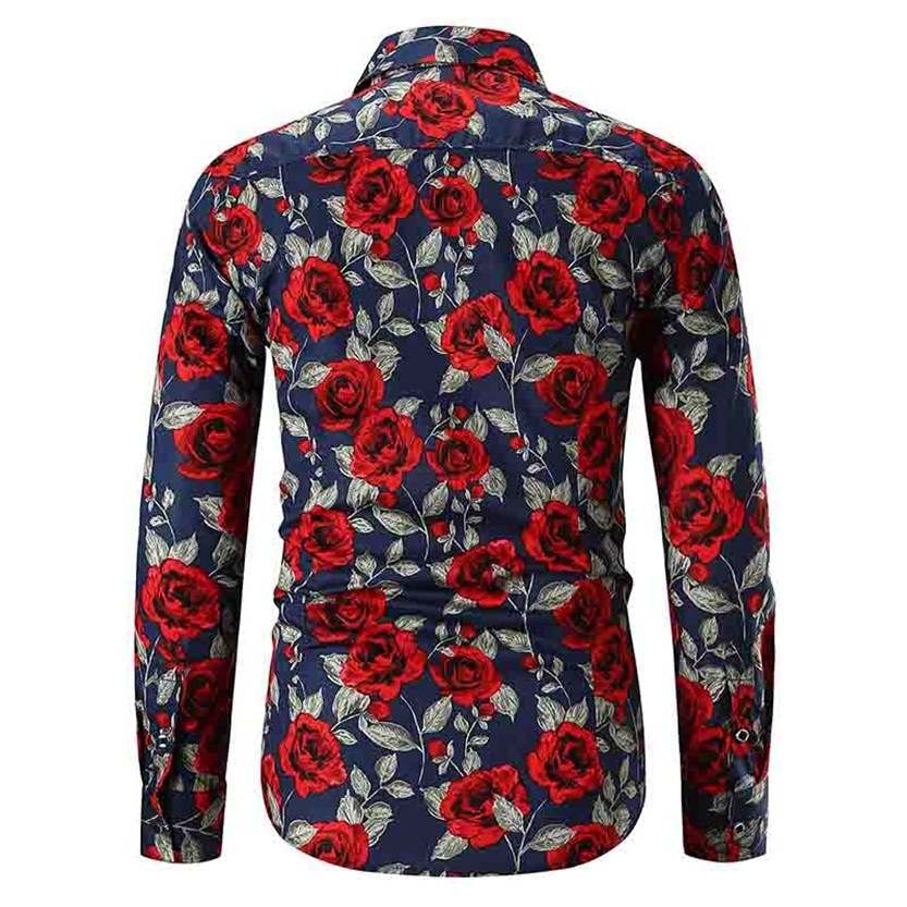 Funki Findz | Shirts | Men's Floral Print Long Sleeved Dress Shirt