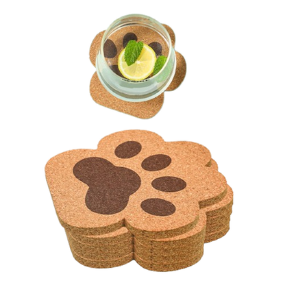 Funki Findz | Coasters | Cute Cat Paw Cork Coasters 5 Pcs