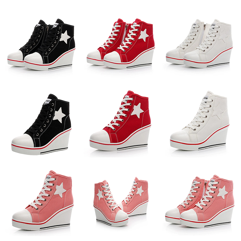 Funki Findz | Boots | Women's Canvas Elevator Platform Sneaker